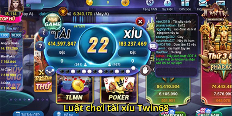 Luật chơi tài xỉu Twin68
