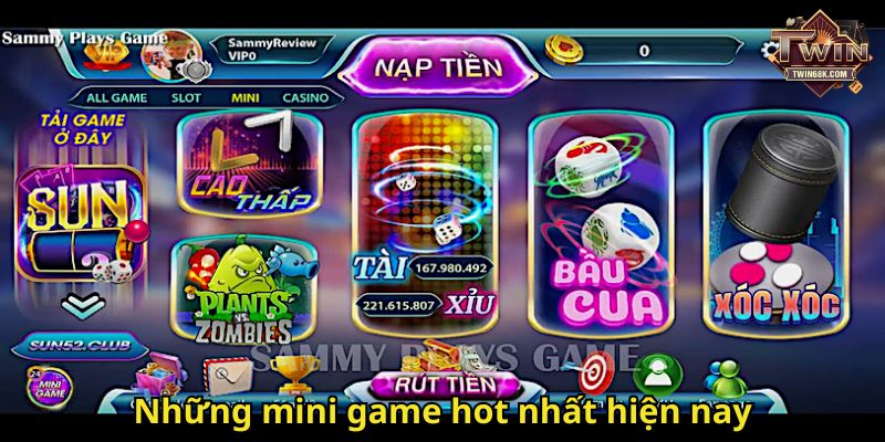 Những mini game hot nhất hiện nay